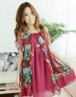 2011新款 夏裝 女裝 韓版 雪紡裙 雪紡連衣裙 假兩件